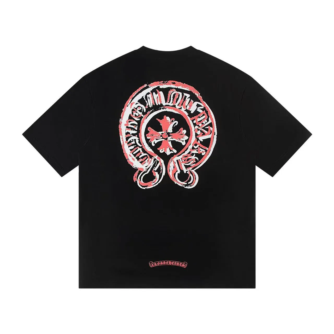 🅿️146 Style: 2025 new Croix Heart short-sleeved T-shirt Material: High version 300g double yarn combed cotton Size: S～XL Color: Black Style number: Z022
